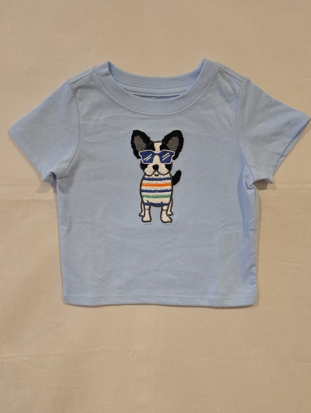 Wonder Nation - Light Blue Kids T-Shirt with Sunglasses Puppy Graphic